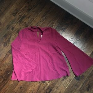 Do+Be Purple Bell Sleeve Choker Top